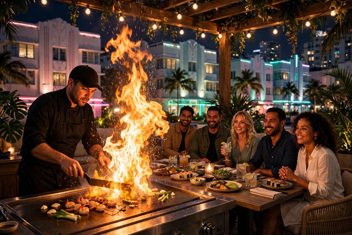 Private hibachi catering in Miami, FL